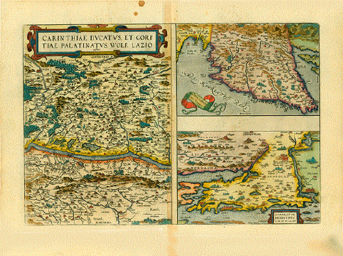 map of austria. Three maps on one page.