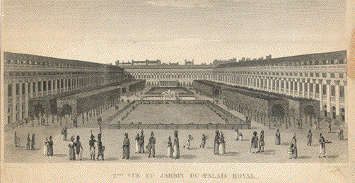 Vue du Jardin du Palais Royal