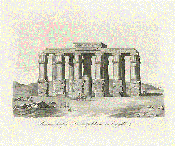 Ruinae templi Hermopolitani in Egypto.