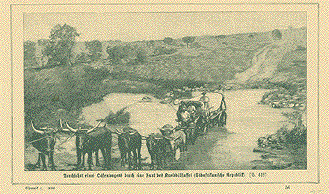 Crossing a crocodile river.