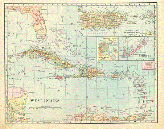 Antique Maps of the Caribbean