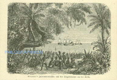 GUADELOUPE Public Promenade of Basse-Terre Antique Print 1865 
