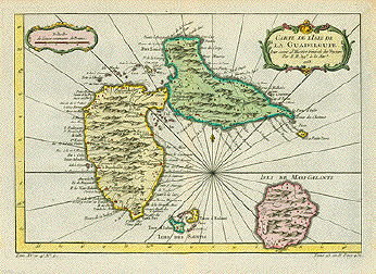 Carte De L'Isle De La Guadeloupe