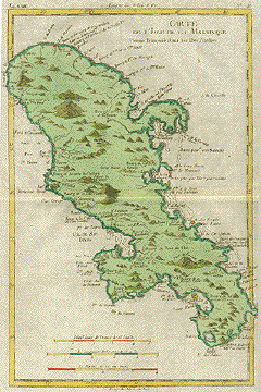 Carte de L'Isle de La Martinique, Colonie Française dan les Antilles