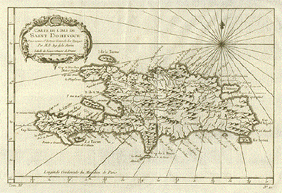 Carte de L'Isle de Saint Domingue - Santo Domingo