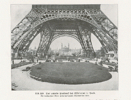 Das untere Stockwerk des Eifelthurms in Paris