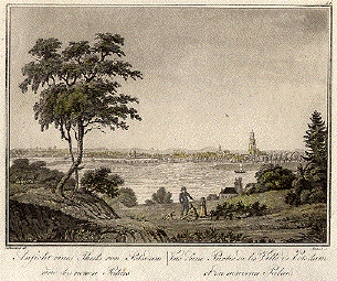 Ansicht eines Theils von Potsdam und des neuen Palais.Potsdam vom Brauhausberg aus gesehen