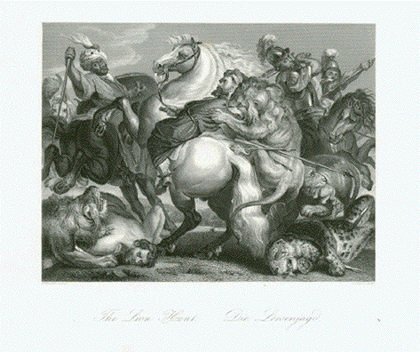 The Lion Hunt. Die Loewenjagd