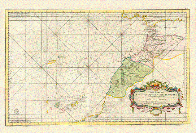 Carte Reduite des Costes Occidentales d'Afrique