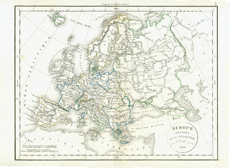 Europe divisée en ses différents ´États