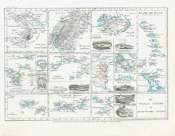 Die Vulkan Gürtel des Atlantischen Oceans