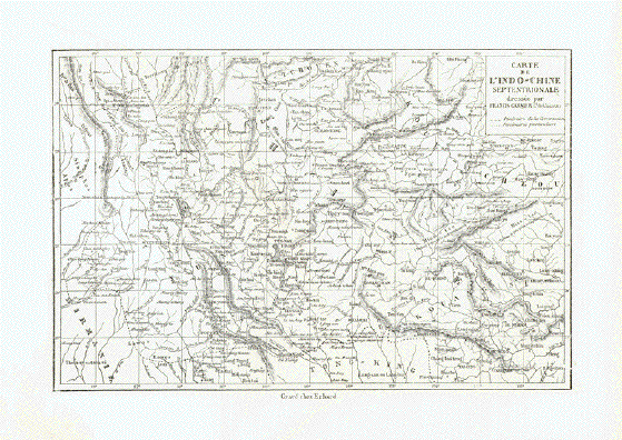 Carte de L Indo-Chine Septrionale