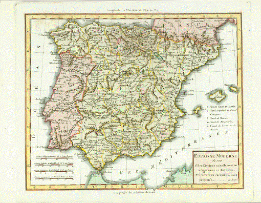 Historic Map - Mapa Dos Reynos De Portugal E Algarve Feita sobre as Me -  Historic Pictoric