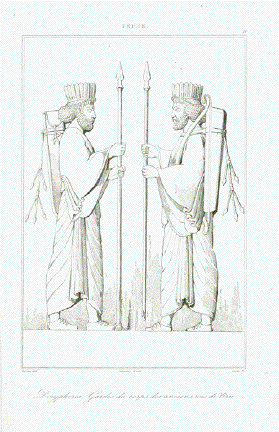 Doryphores, Gardes du corps des ancienes rois de Perse.