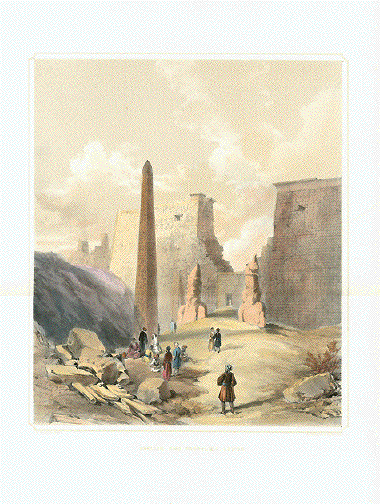 Obelisk and Propyloea, Luxor
