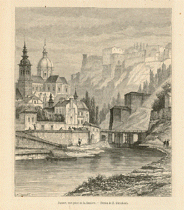 Namur; vue prise de la Sambre