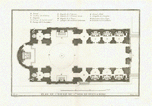 Plan De L'Eglise du St. Nom de Jesus a Rome