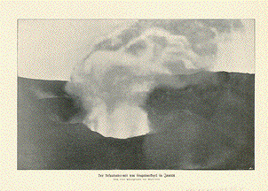 Vesuvkrater mit dem Eruptionskegel