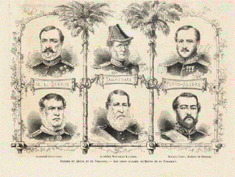 Guerre du Bresil et Du Paraguay. - Les Chefs d'Armee du Bresil et du Paraguay