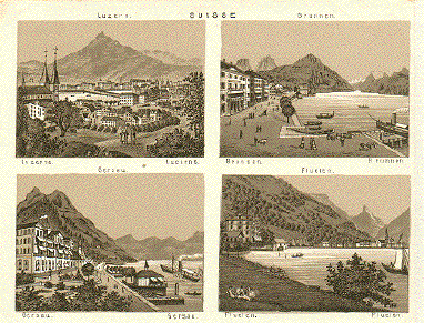 Suisse - Views of Luzer, Brunnen, Gersau and Fluelen