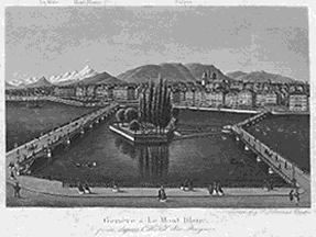 Genève et Le Mont Blanc