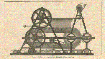 Brick-making machine.